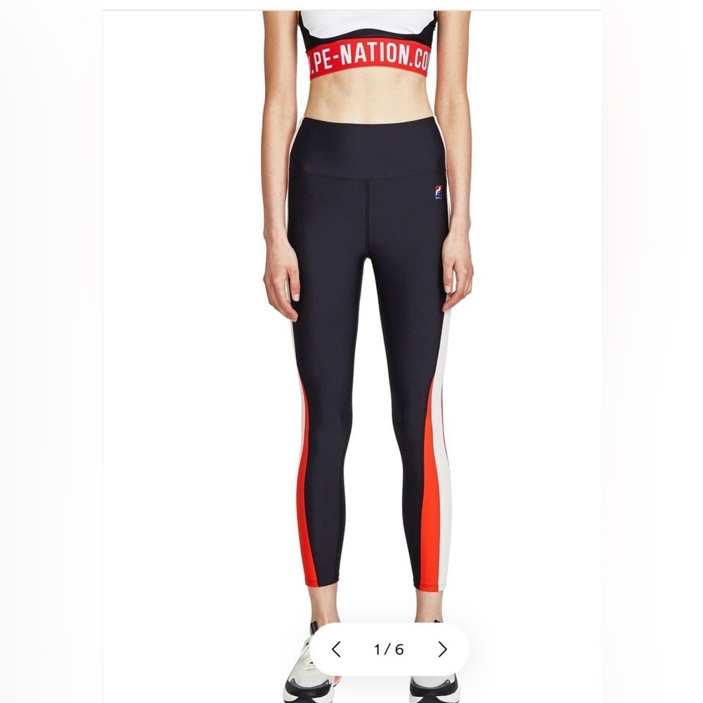 P.E. Nation World Series Leggings Women Pants Small Black Pull On Activewear
